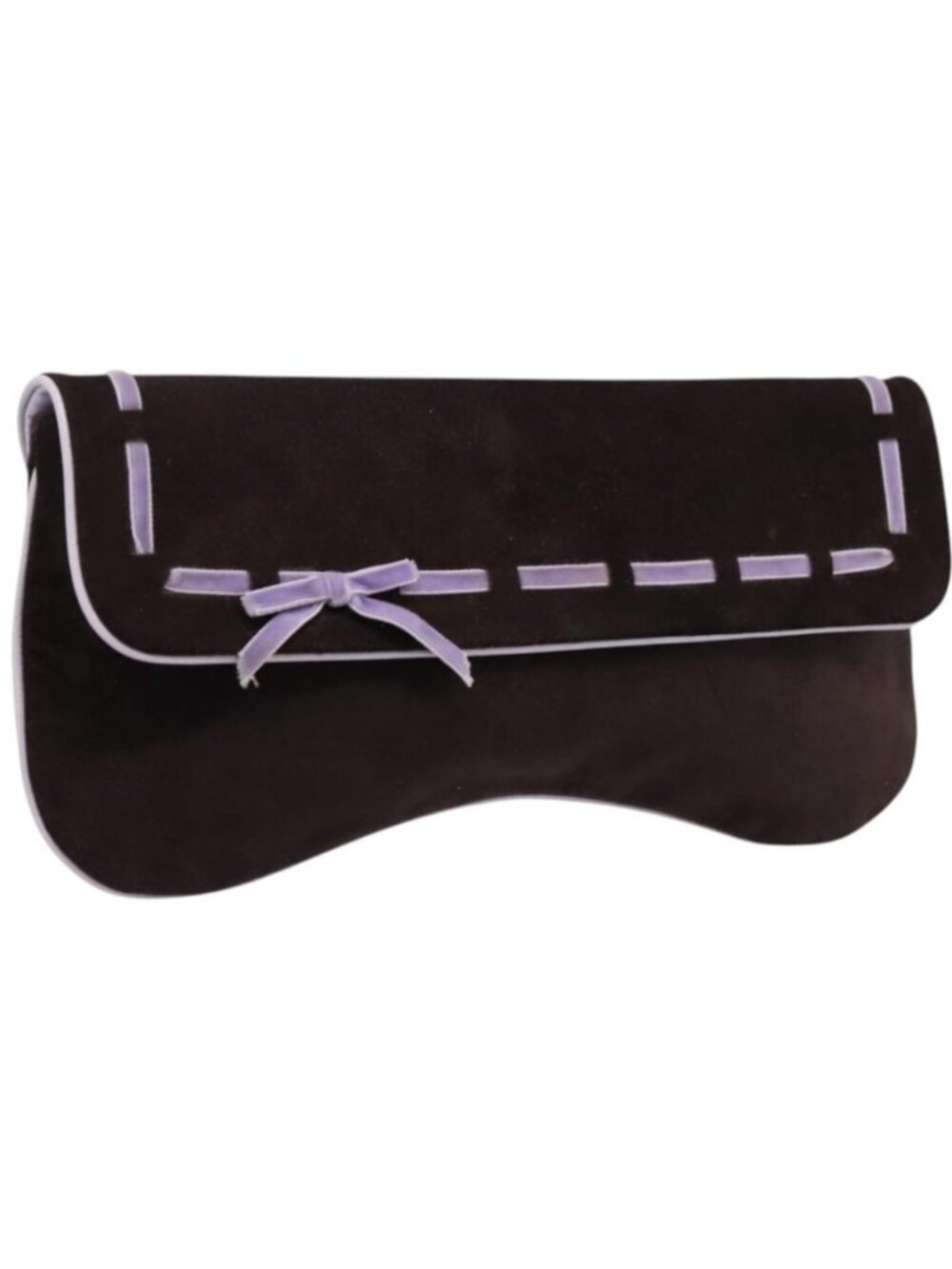 Miu Miu Clutch Bag Suede Brown Silver